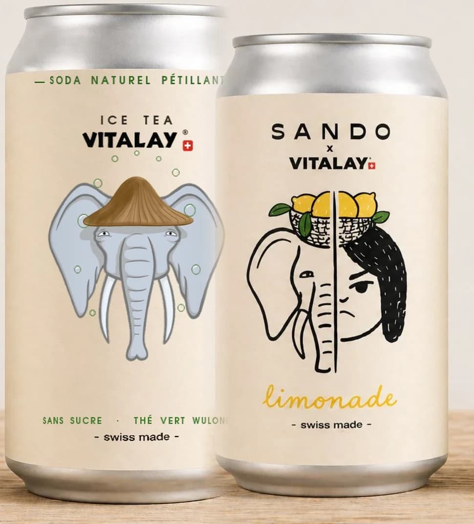 Canettes Vitalay Formosa et SANDO × VITALAY, 33 cl